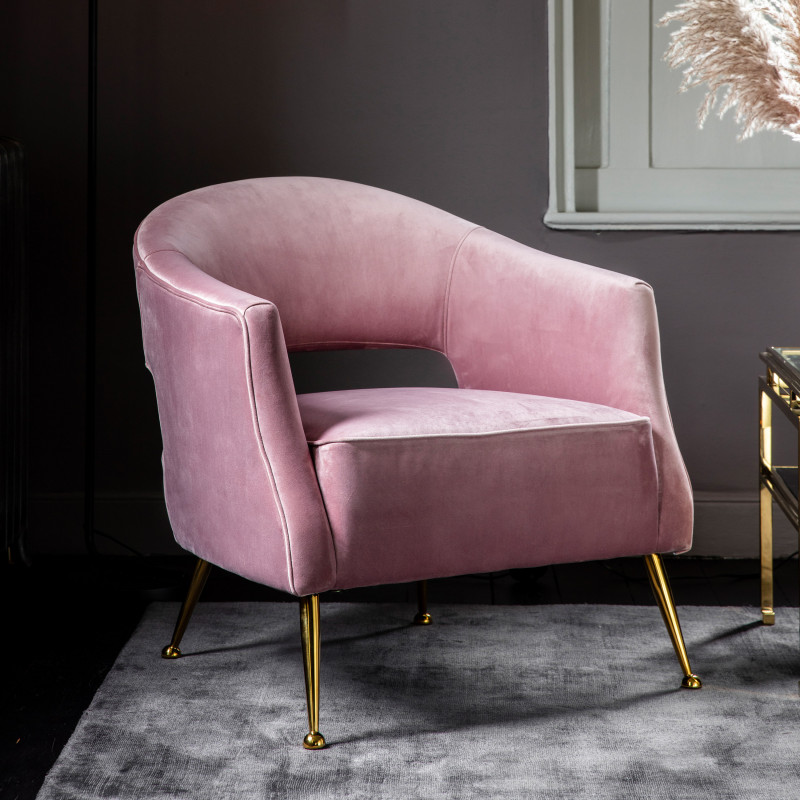 armchair dusty pink